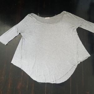 Loose Fitting Distressed Grey Blouse